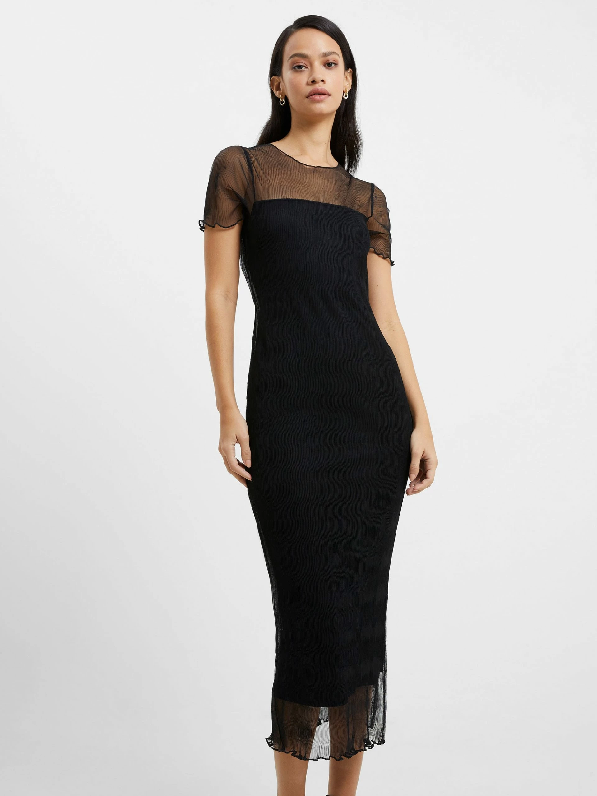 French Connection Saskia Ruched Midi Dress 3 French Connection Saskia Ruched Midi Dress