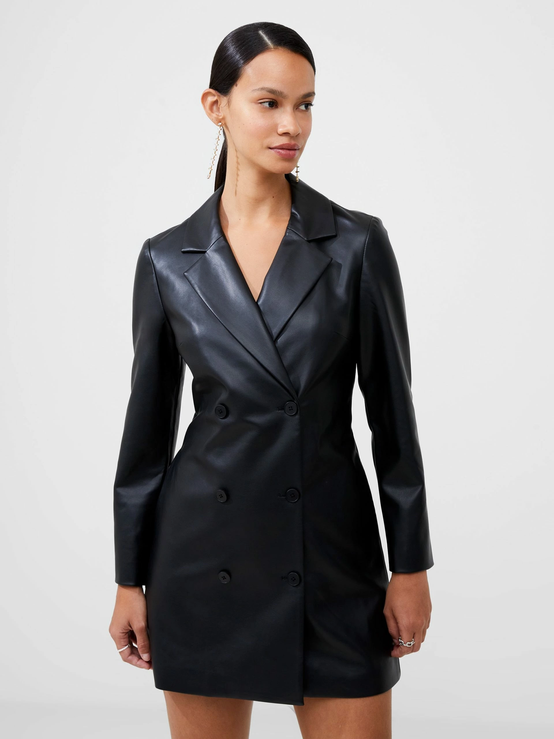 French Connection Crolenda PU Blazer Mini Dress 3 French Connection Crolenda PU Blazer Mini Dress