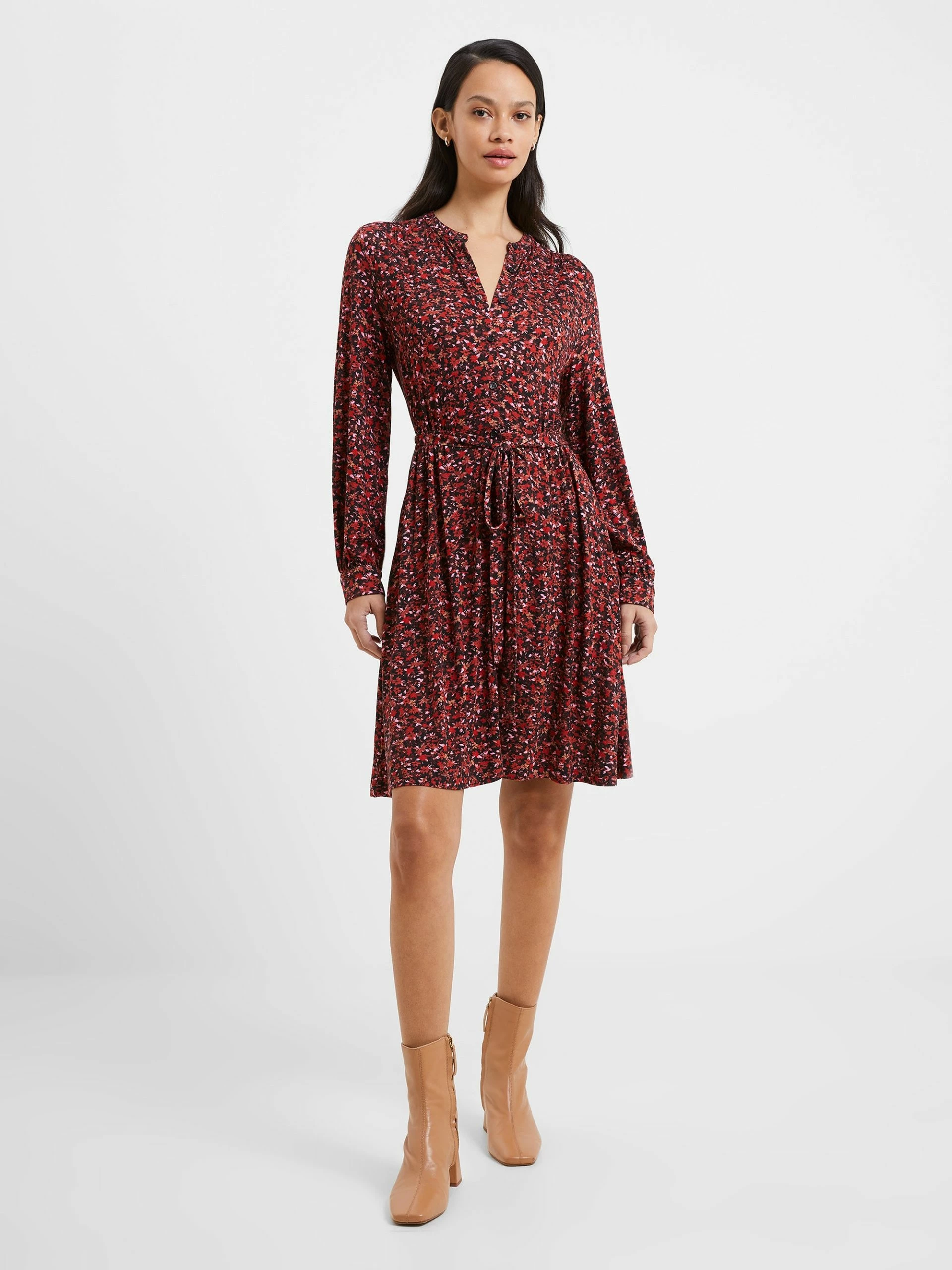 French Connection Clara Meadow Jersey Shirt Dress 4 French Connection Clara Meadow Jersey Shirt Dress - Image 3
