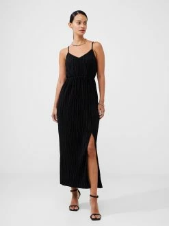 French Connection Strappy Plisse Jersey Maxi Dress