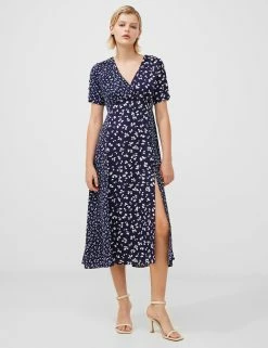 French Connection Bonita V-Neck Midi Dress