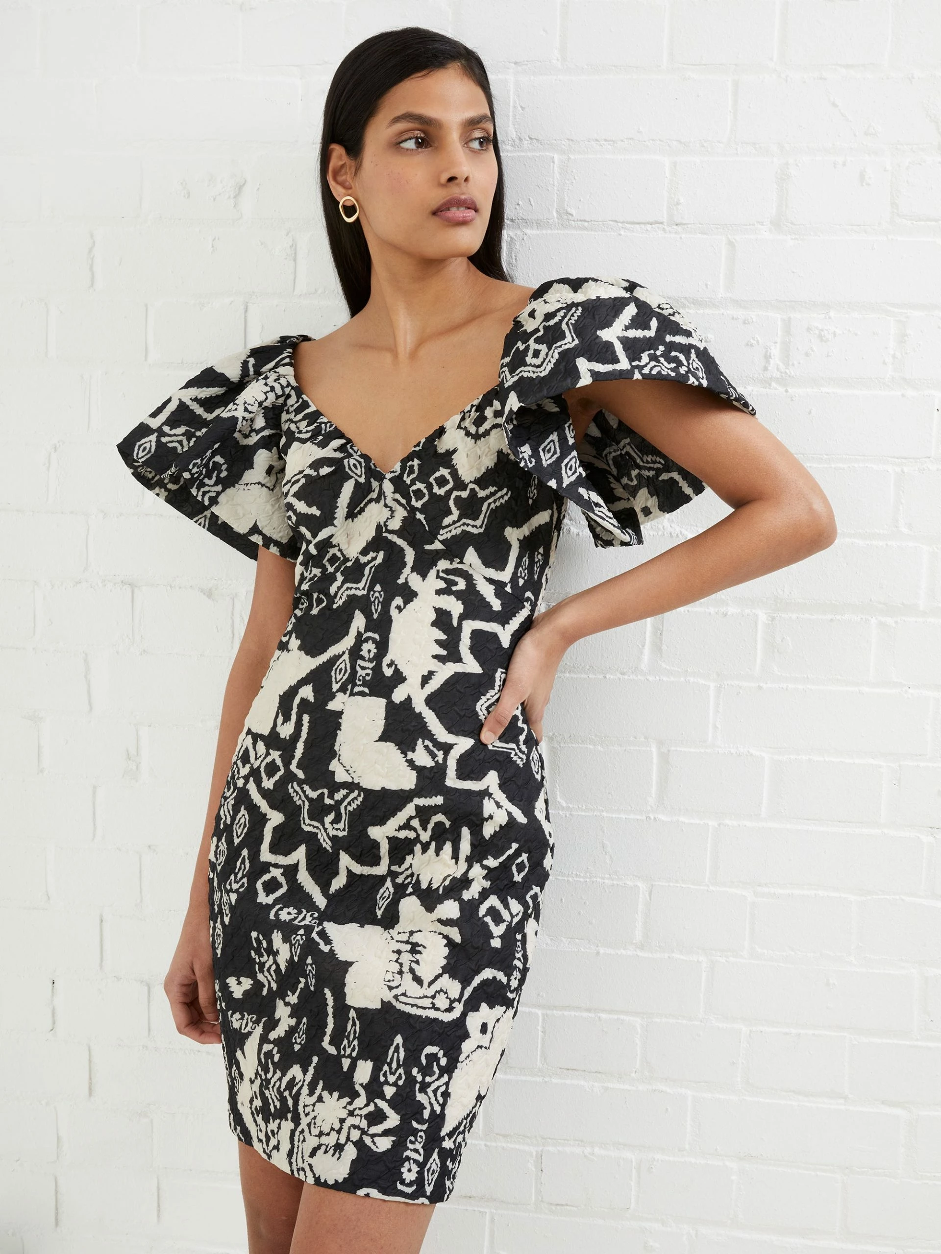 French Connection Deon Candra Jacquard Dress 3 French Connection Deon Candra Jacquard Dress