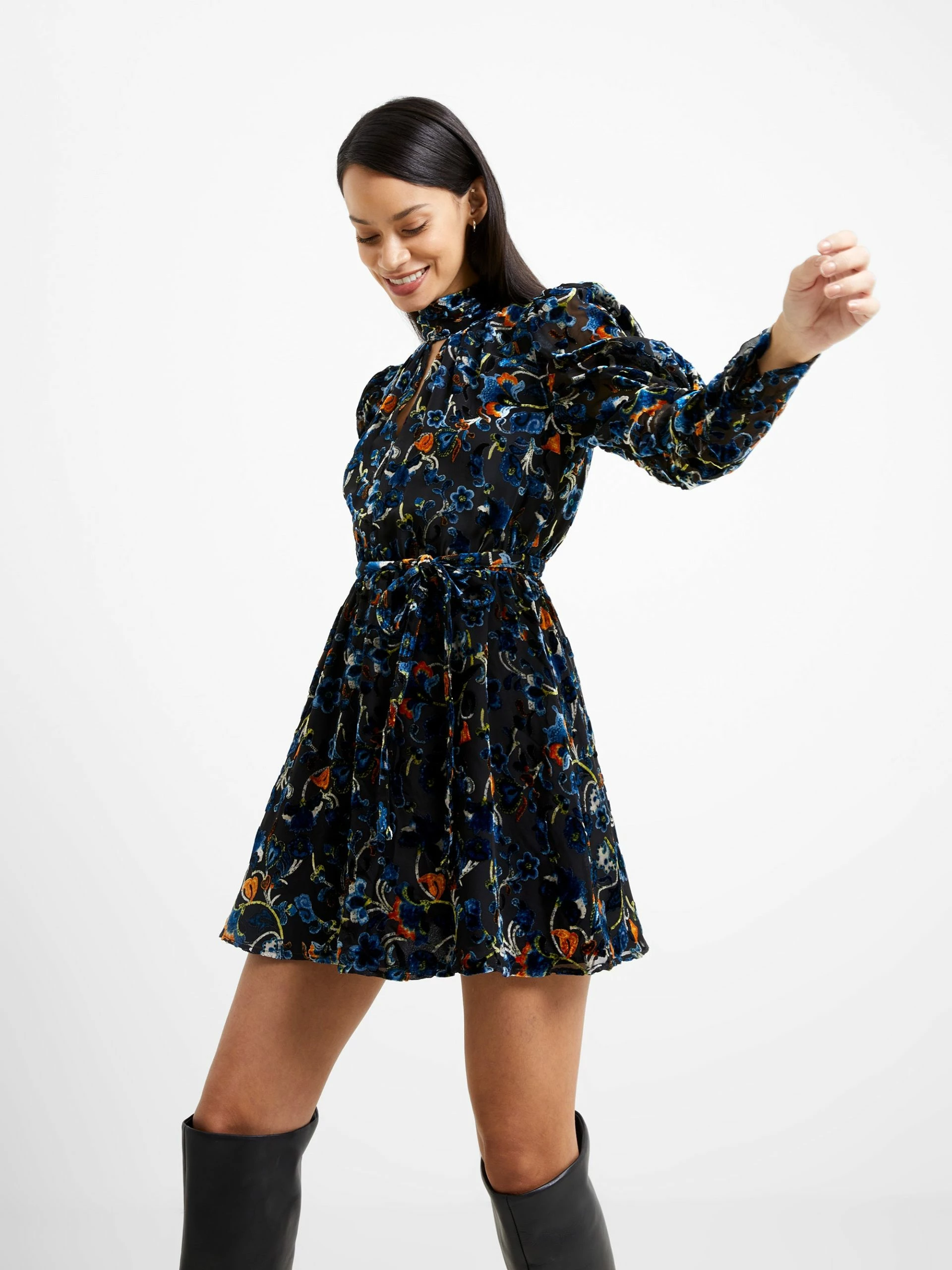 French Connection Avery Burn-Out Mini Dress 4 French Connection Avery Burn-Out Mini Dress - Image 2