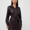 French Connection Crolenda PU Belted Shirt Dress 2 French Connection Crolenda PU Belted Shirt Dress -French Connection Shop Lead 71VGF50 821copy