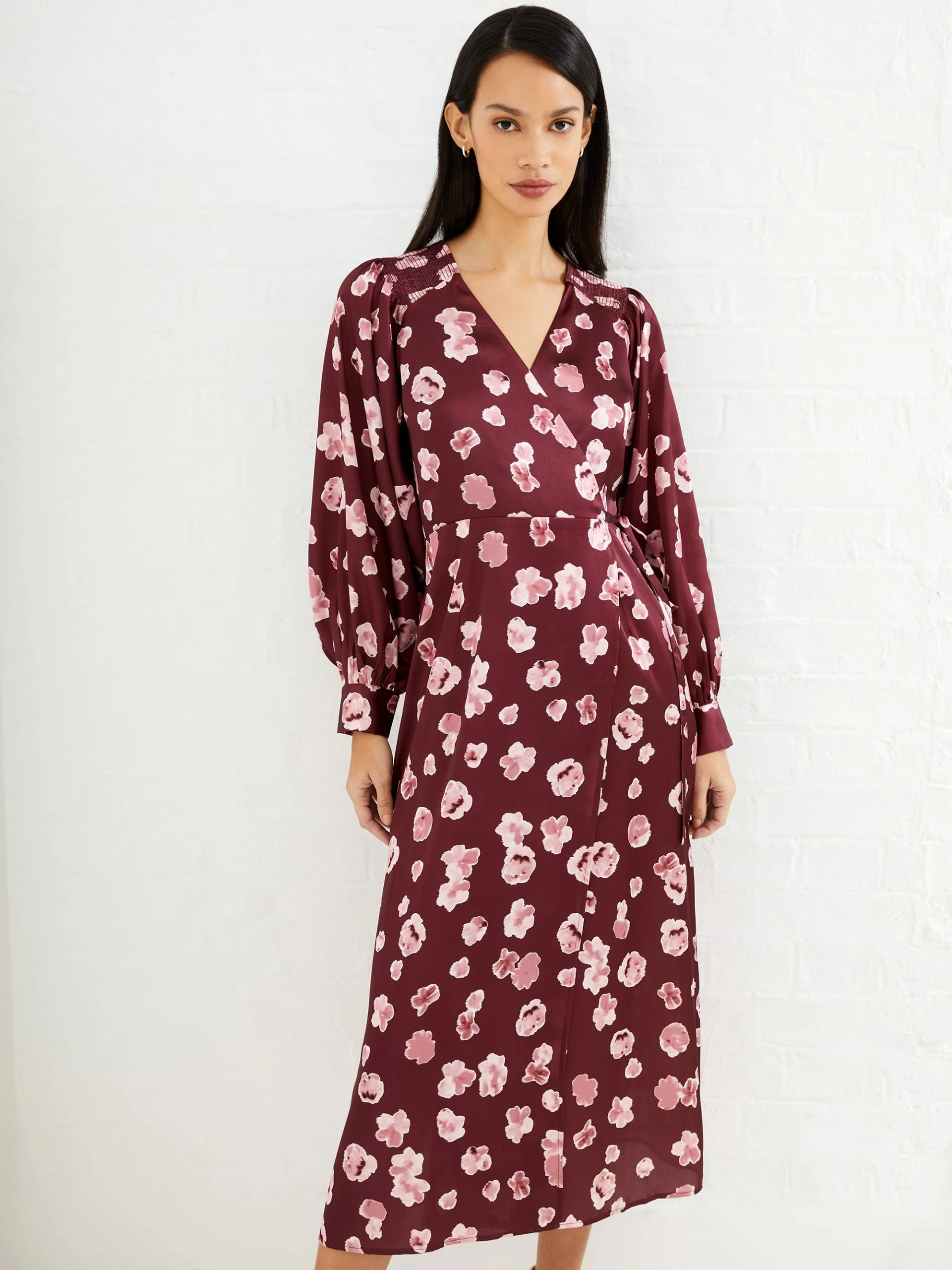 French Connection Bronwen Aleeya Satin Midi Dress 3 French Connection Bronwen Aleeya Satin Midi Dress