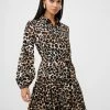 French Connection Leopard Print Belted Shirt Mini Dress 2 French Connection Leopard Print Belted Shirt Mini Dress -French Connection Shop Lead 71VHB90 253copy