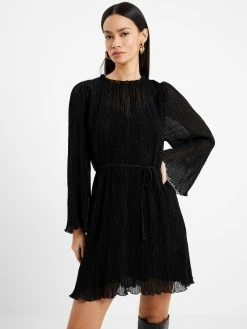 French Connection Callie Lurex Pleated Mini Dress