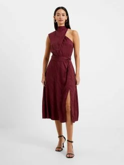 French Connection Aba Eco Satin Midi Dress