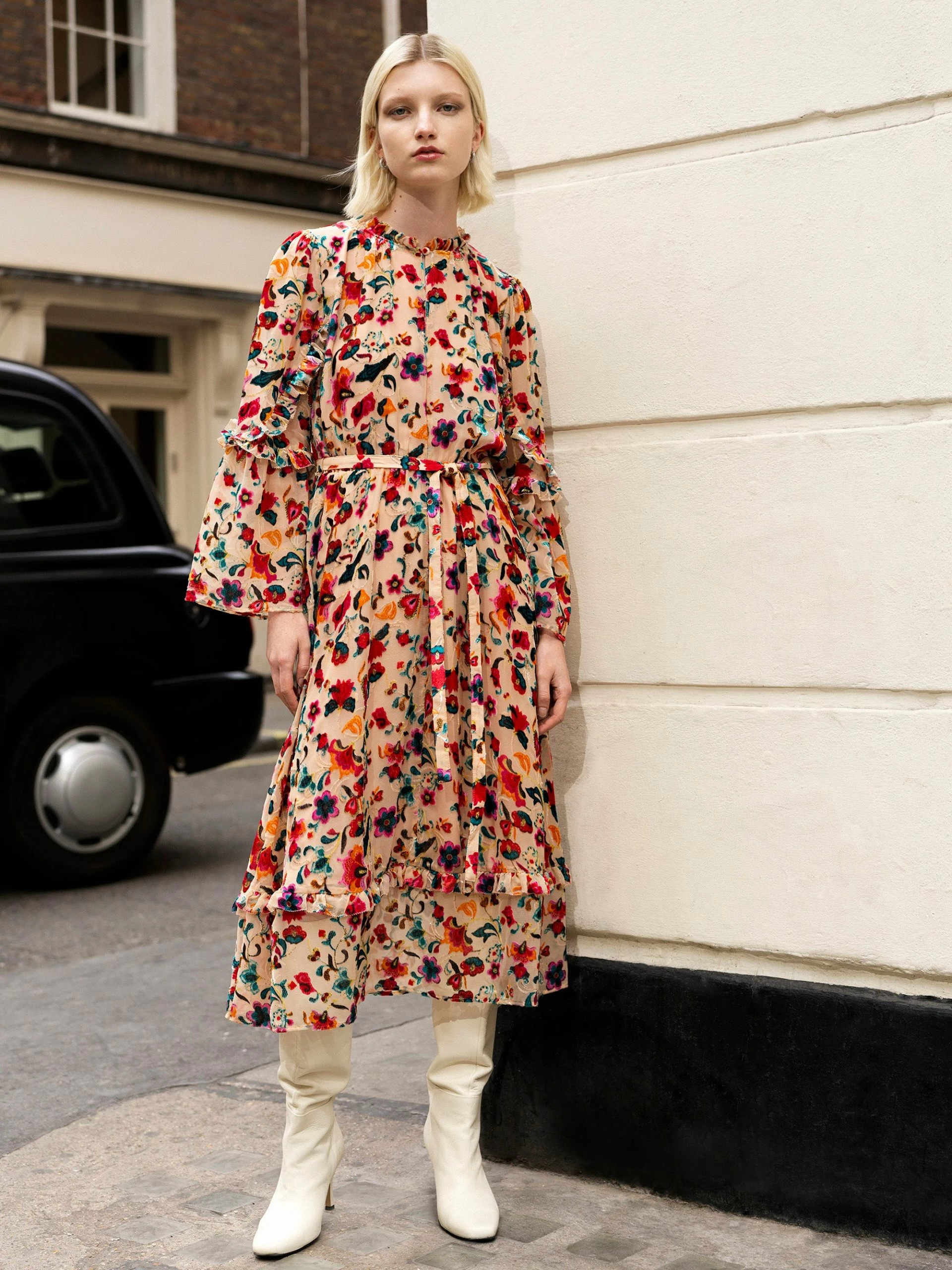 French Connection Avery Burn-Out Midi Dress 3 French Connection Avery Burn-Out Midi Dress